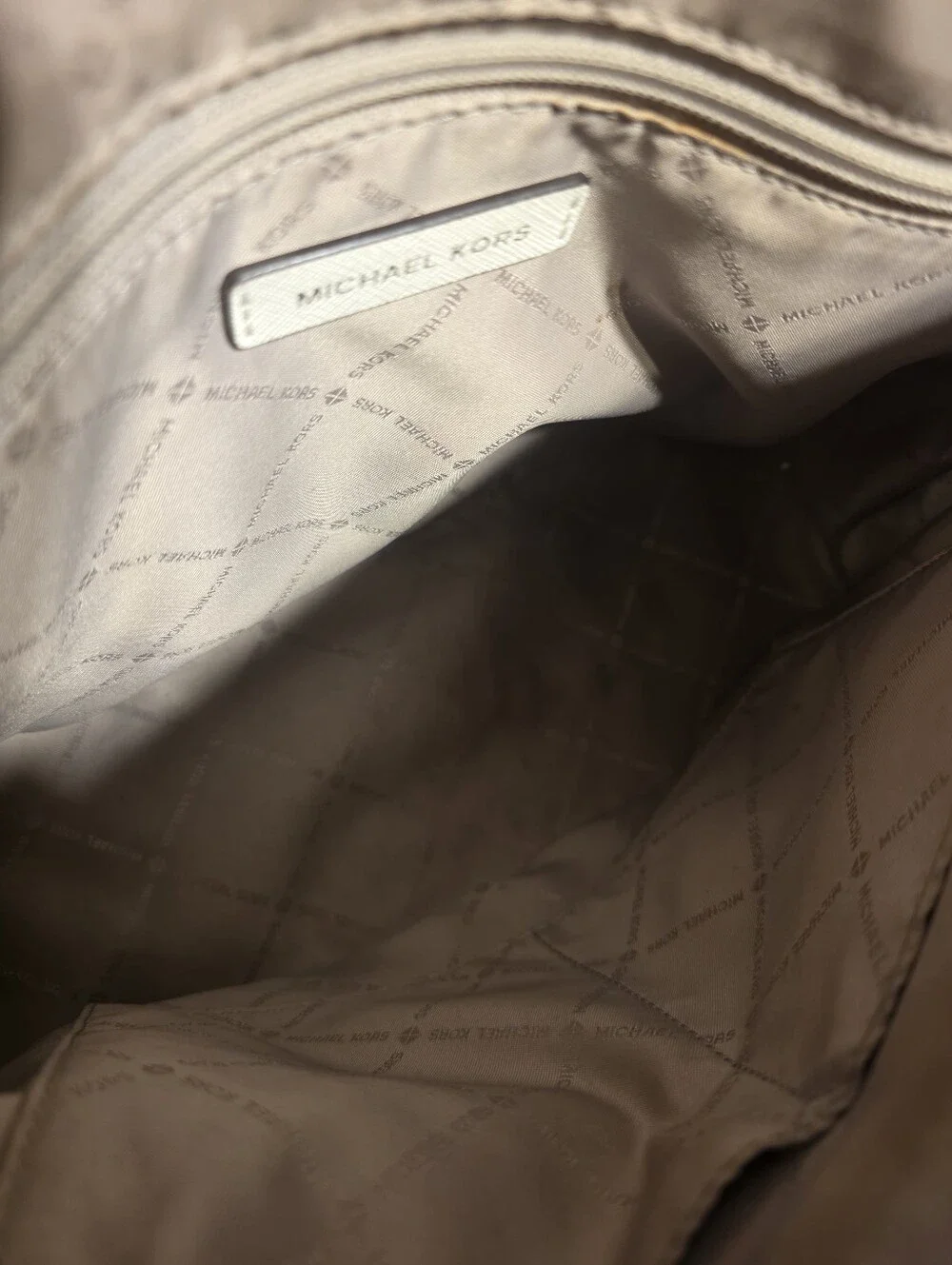 Michael Kors Ivory Saffiano Dome Satchel